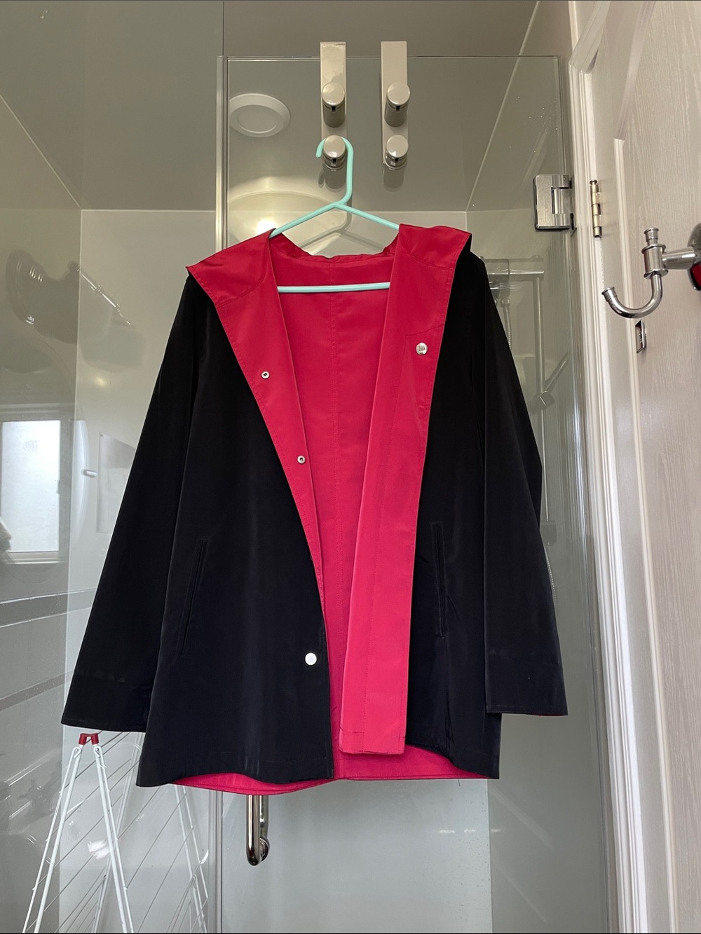 Womens Petite Reversible Rain Jacket